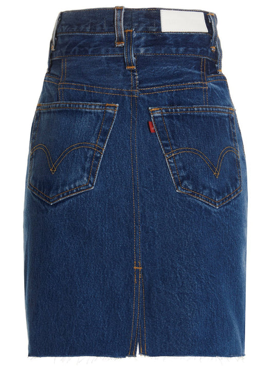 Re/Done Double Waisted Pencil Re Done X Levis Skirt