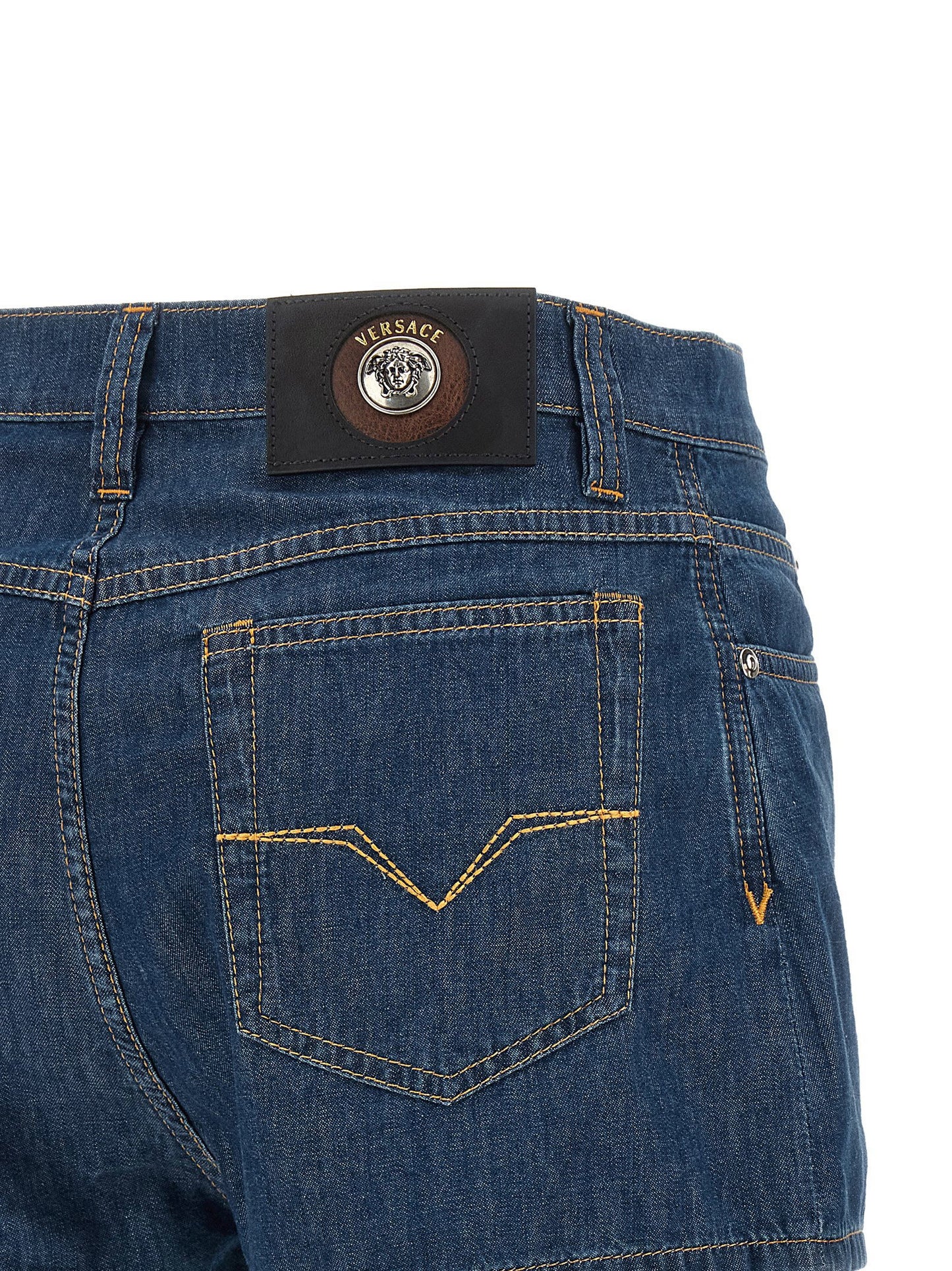Versace Chambray Denim Shorts