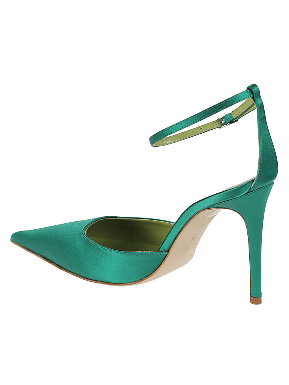 Lella Baldi Lella Baldi Green Satin Pumps