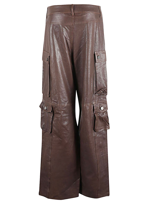 Fermas.Club Leather cargo pants