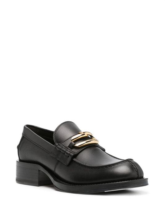 Lanvin Black Medley Leather Loafers