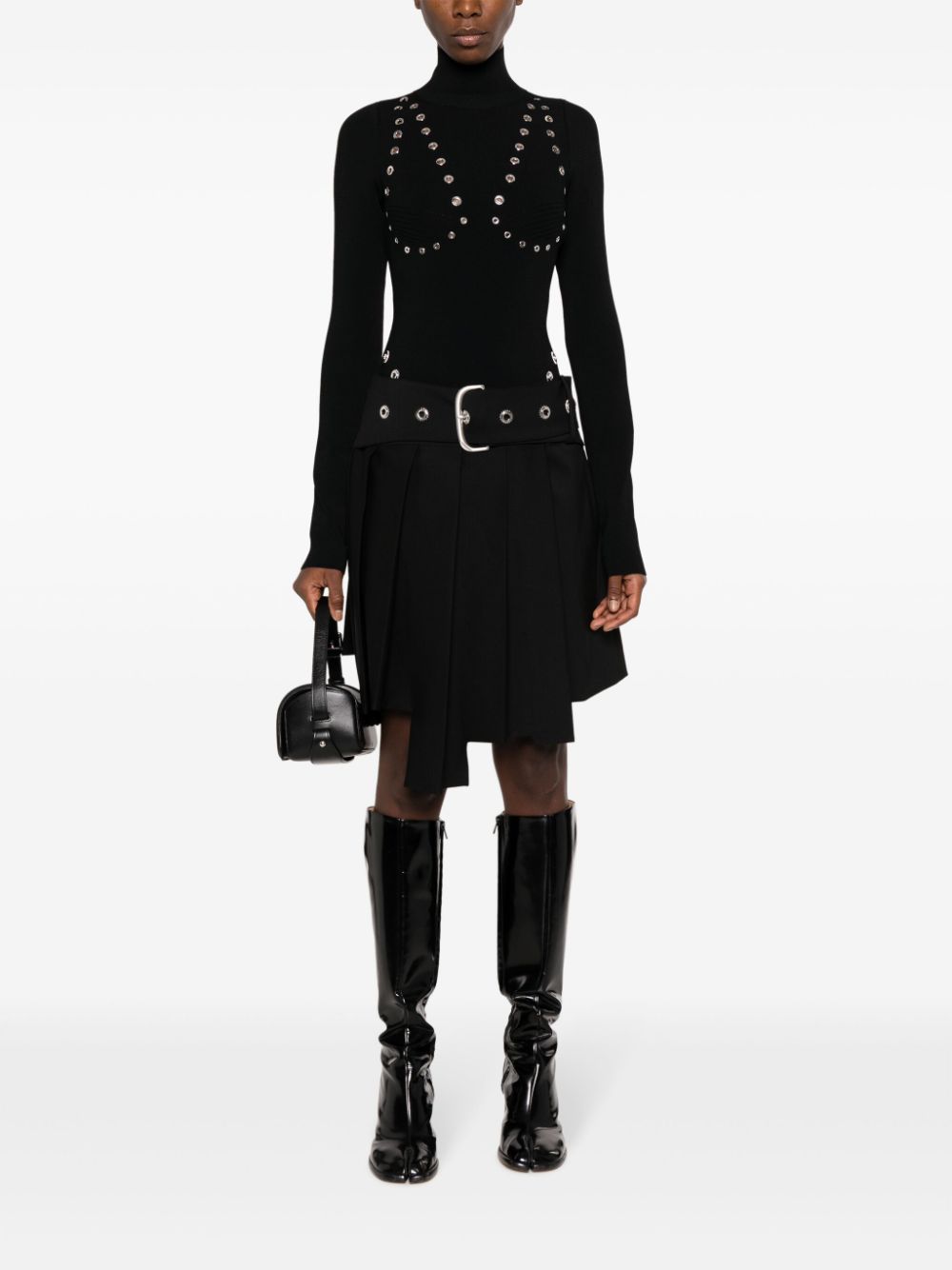 كنزة صوفية من الفيسكوز برقبة عالية ماركة Off White