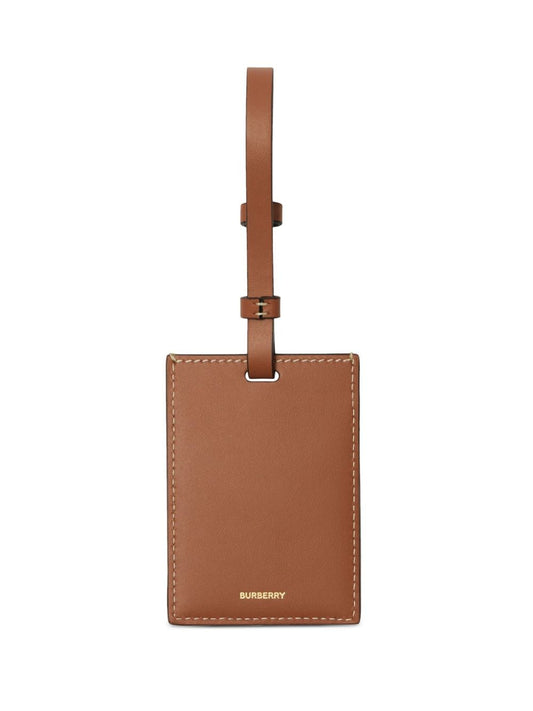 Burberry checkered luggage tag