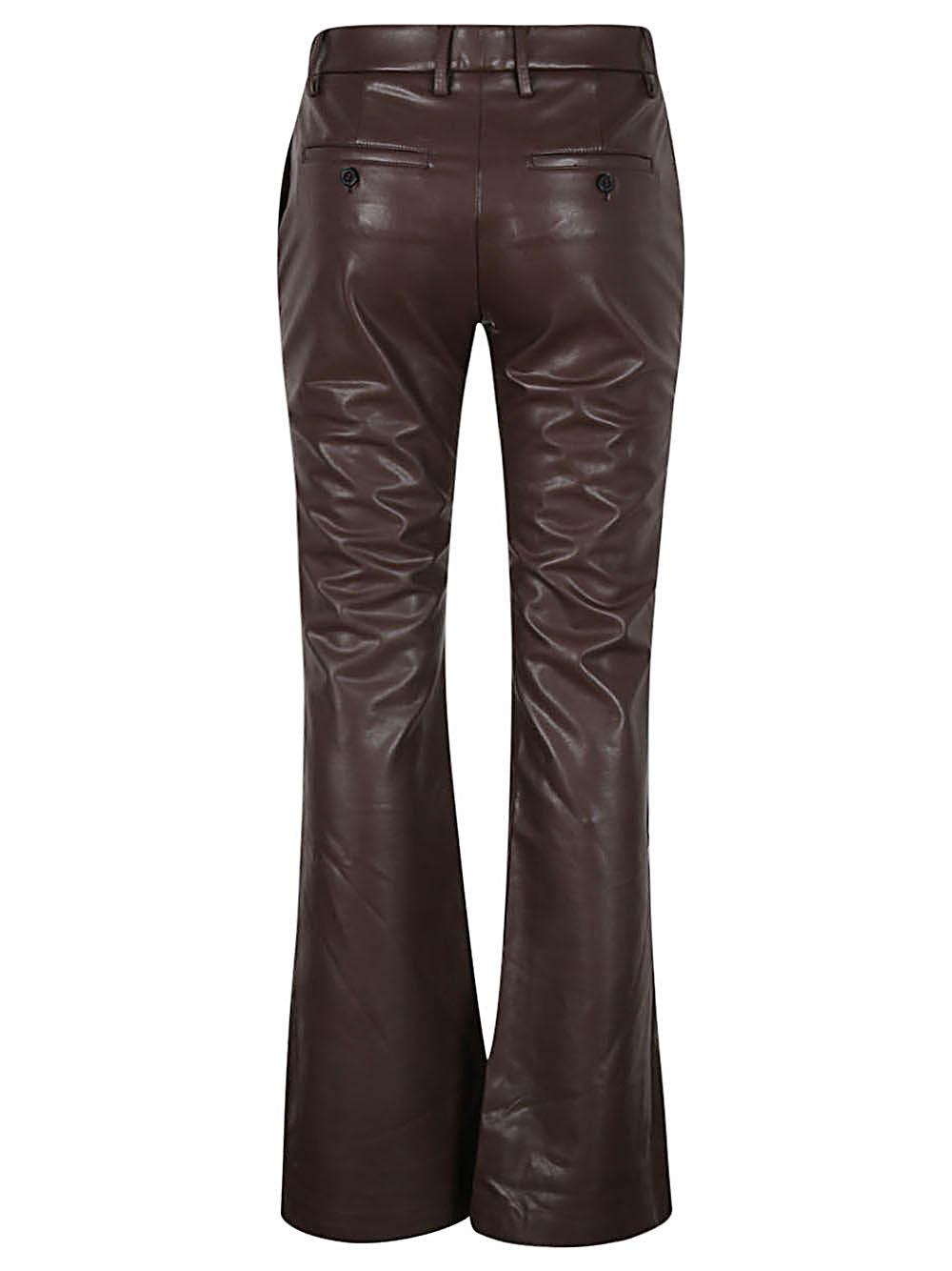 True Royal True Royal Faux leather flared trousers