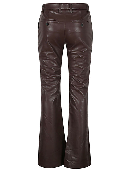 True Royal Faux leather flared trousers
