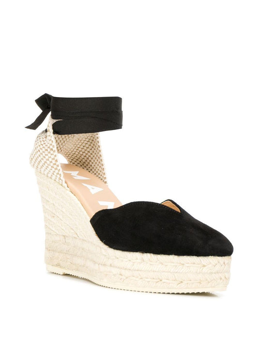 Manebí Manebi Hamptons Suede Heart-Shaped Wedge Espadrilles