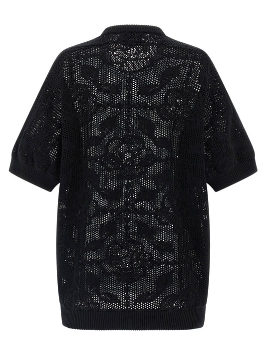 Nude Openwork Cotton Sweater