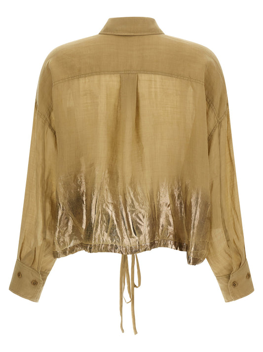 Nude Linen Blend Shirt