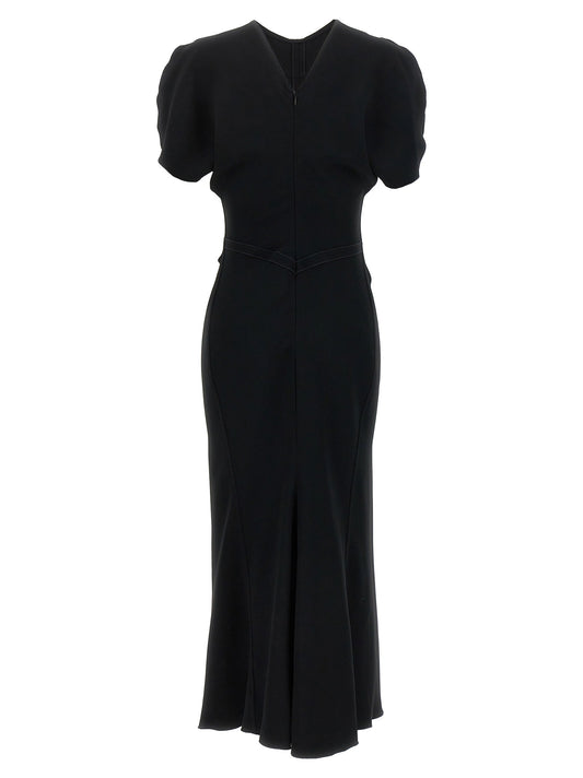 Victoria Beckham Gathered Waist Midi Dress