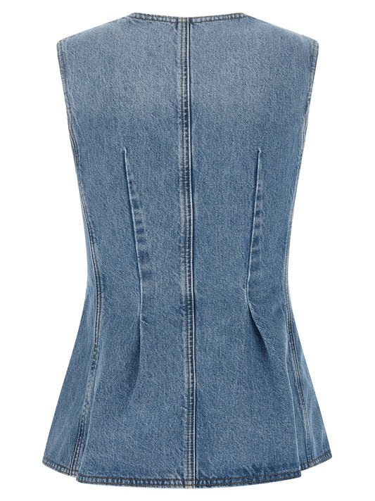 Rotate Birger Christensen Flared Denim Top