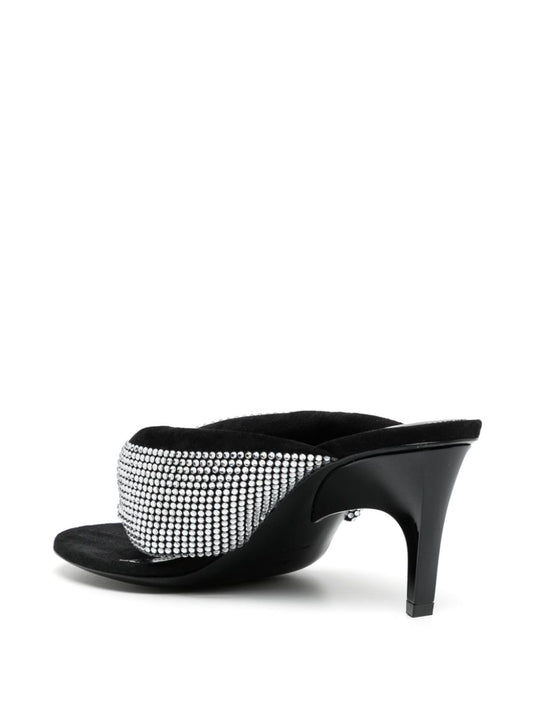 The Attico Rem crystal-embellished thong sandals