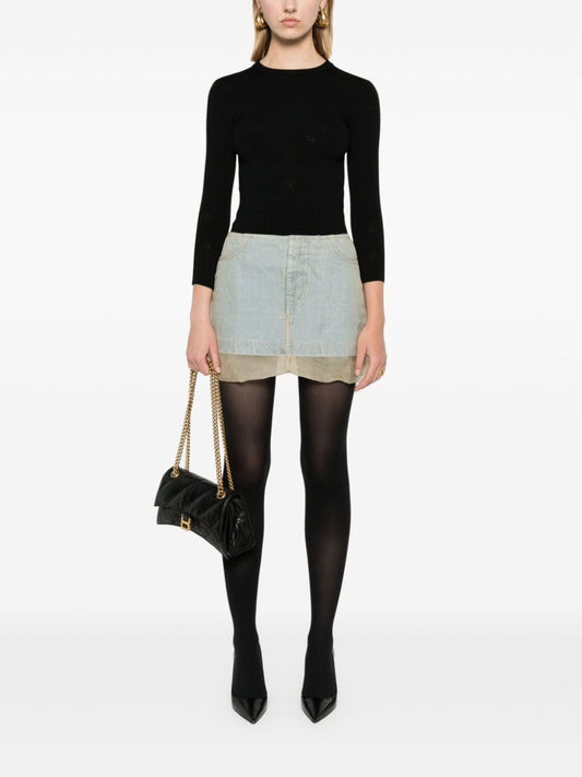 Balenciaga BB-pattern open-knit jumper