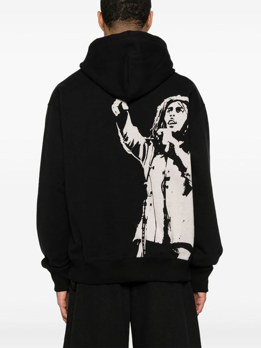 Junya Watanabe سويت شيرت بغطاء رأس قطني مطبوع