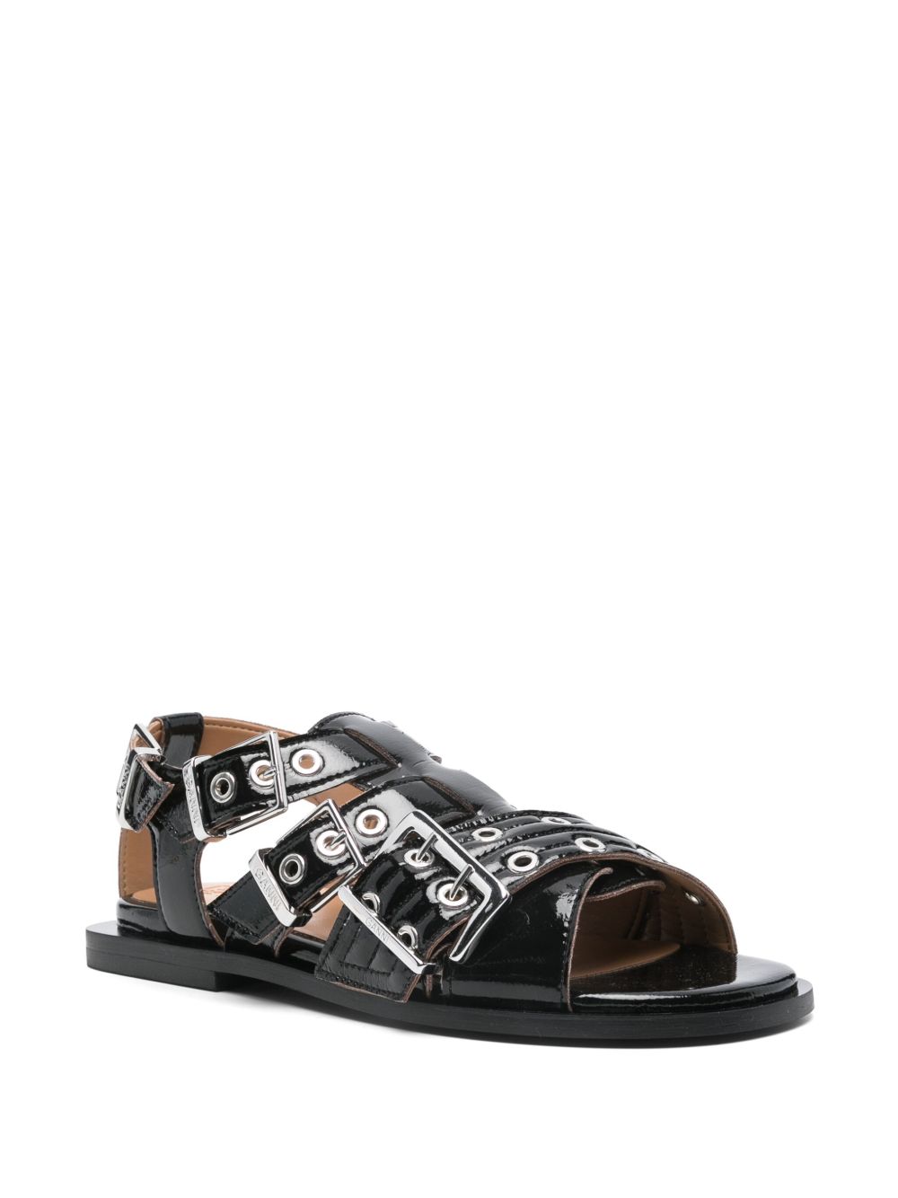 Ganni Ganni eyelet-detailing sandals