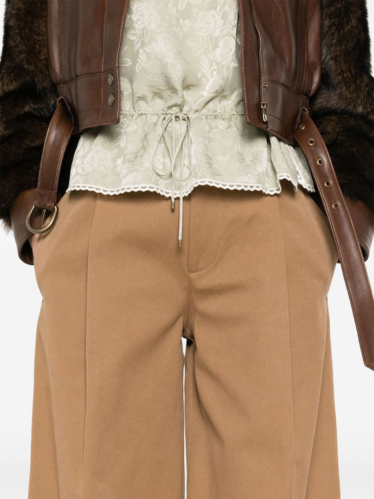 Chloé Chloé Cotton wide-leg trousers