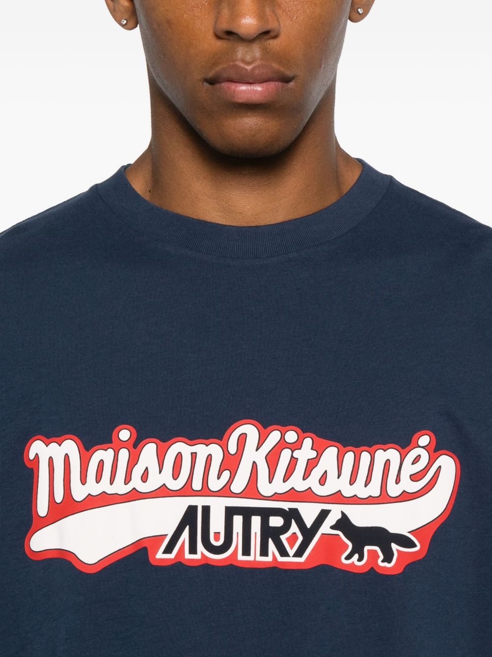 Autry X MAISON KITSUNE Autry X Maison Kitsune Logo cotton t-shirt