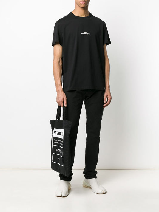 تيشيرت Maison Margiela القطني بشعار مشوه