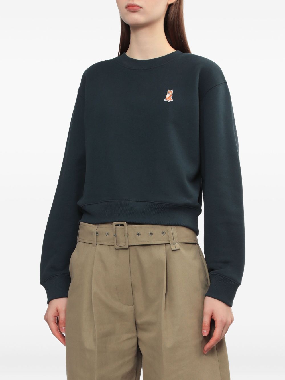 Maison Kitsuné Maison Kitsuné Fox-embroidered sweatshirt