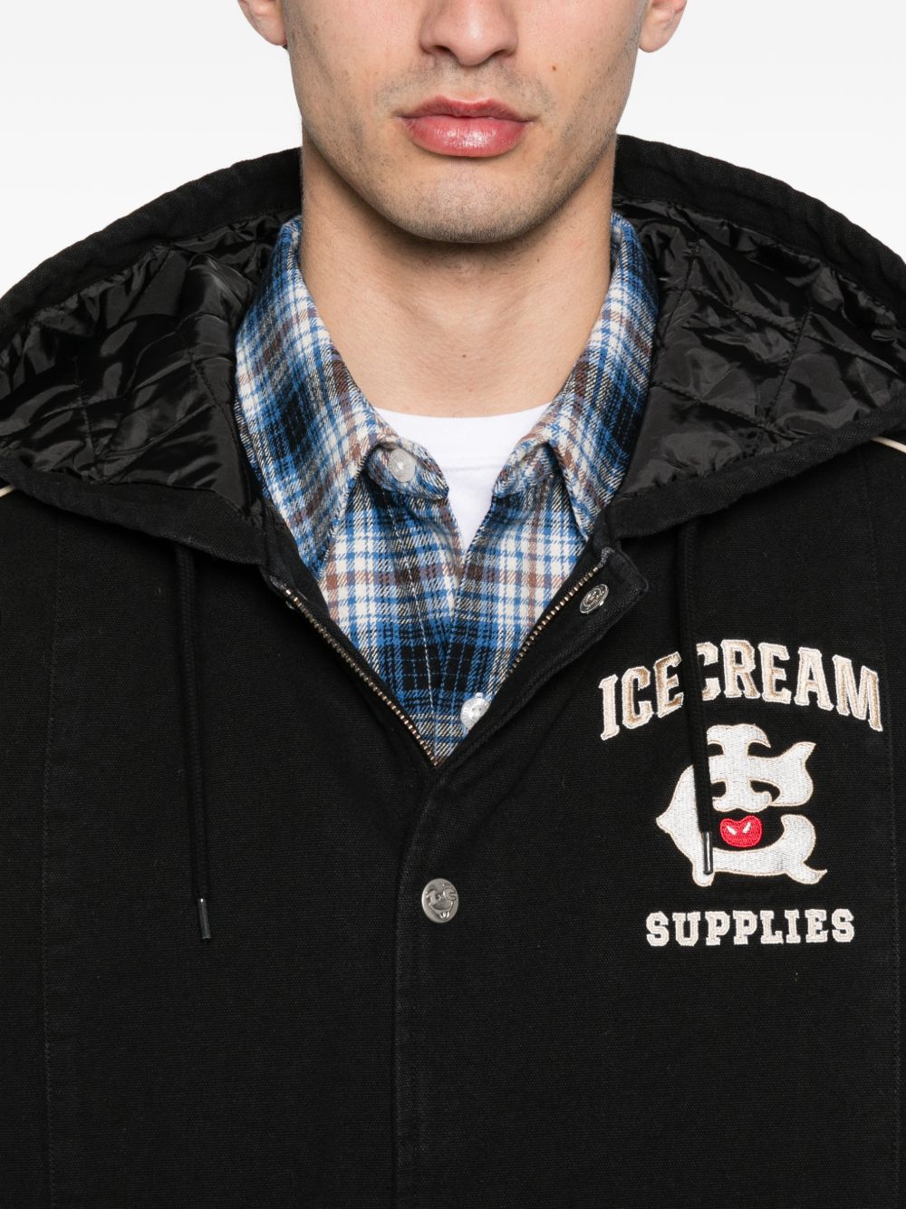 Icecream Icecream Cotton hooded bomber jacket