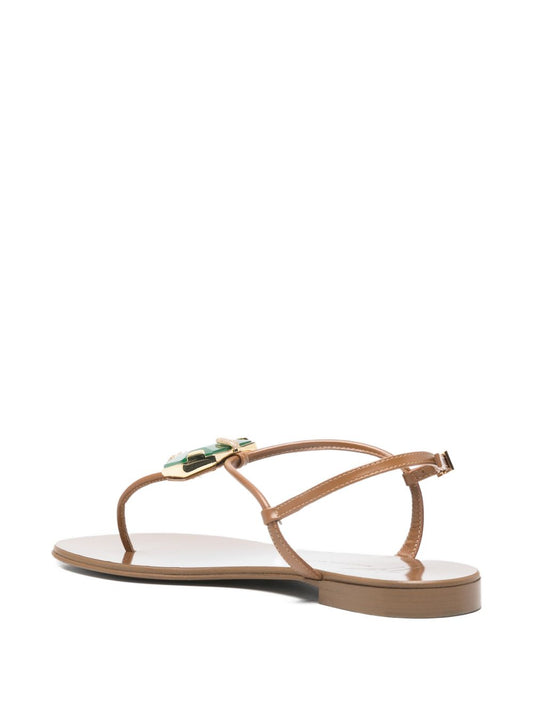 Giuseppe Zanotti Atlantide buckle-embellished thong sandals.