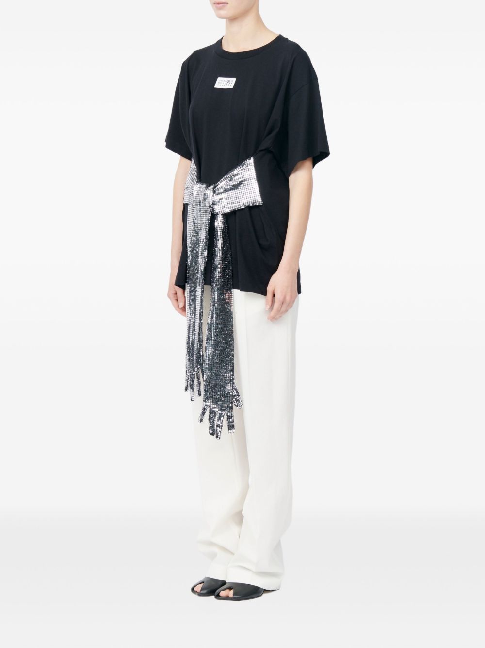 تيشيرت MM6 Maison Margiela قطني بتفاصيل القفازات
