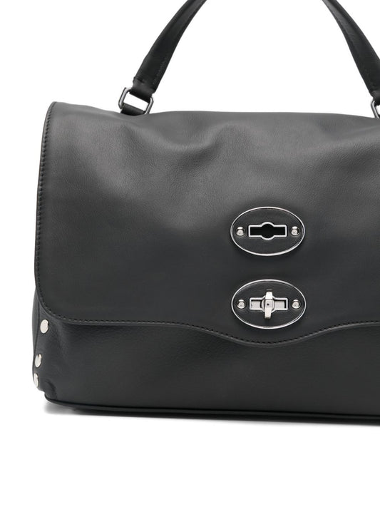 Zanellato Small Postina® Bag In Smooth Black Lavagna Leather