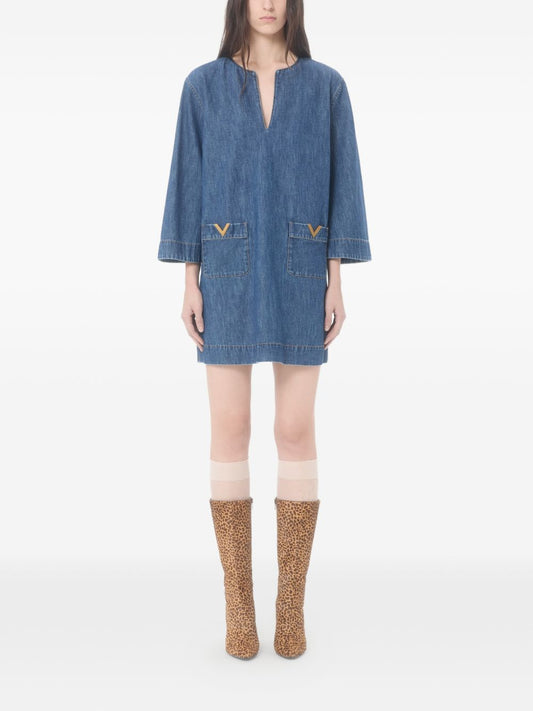 Valentino VLogo Signature denim short dress
