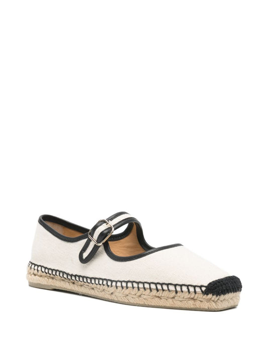Castañer Padua Bicolor Canvas Mary Jane Espadrilles.