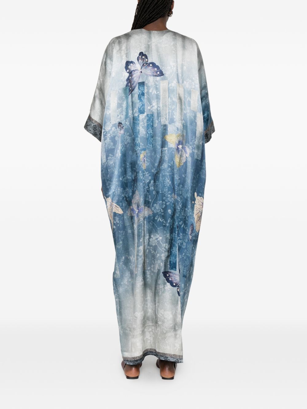 Pierre Louis Mascia Pierre Louis Mascia V-neck short sleeves printed Printed silk dress