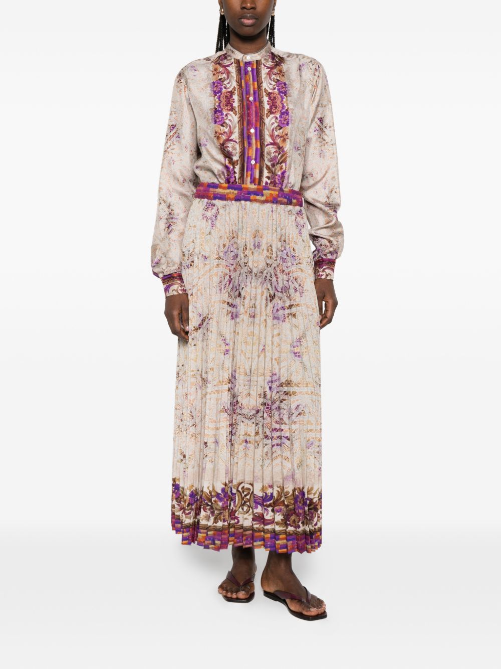 Pierre Louis Mascia Pierre Louis Mascia Printed silk skirt