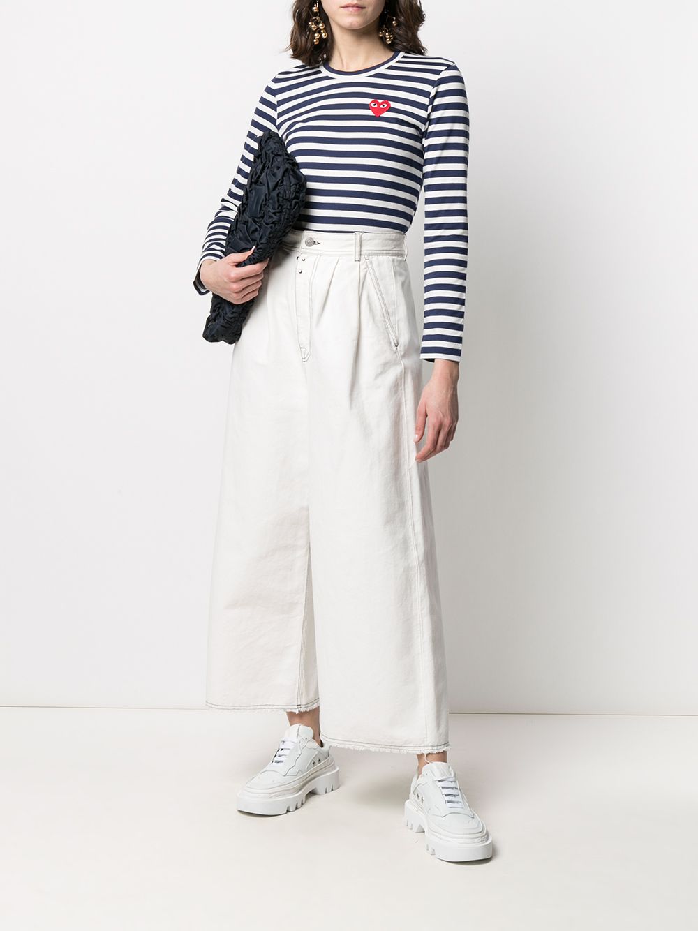 Comme Des Garcons Comme Des Garcons Comme Des Garçons Striped cotton t-shirt