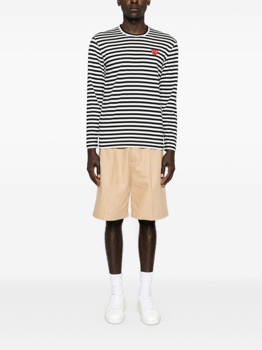 Comme Des Garcons Comme Des Garçons Striped cotton t-shirt