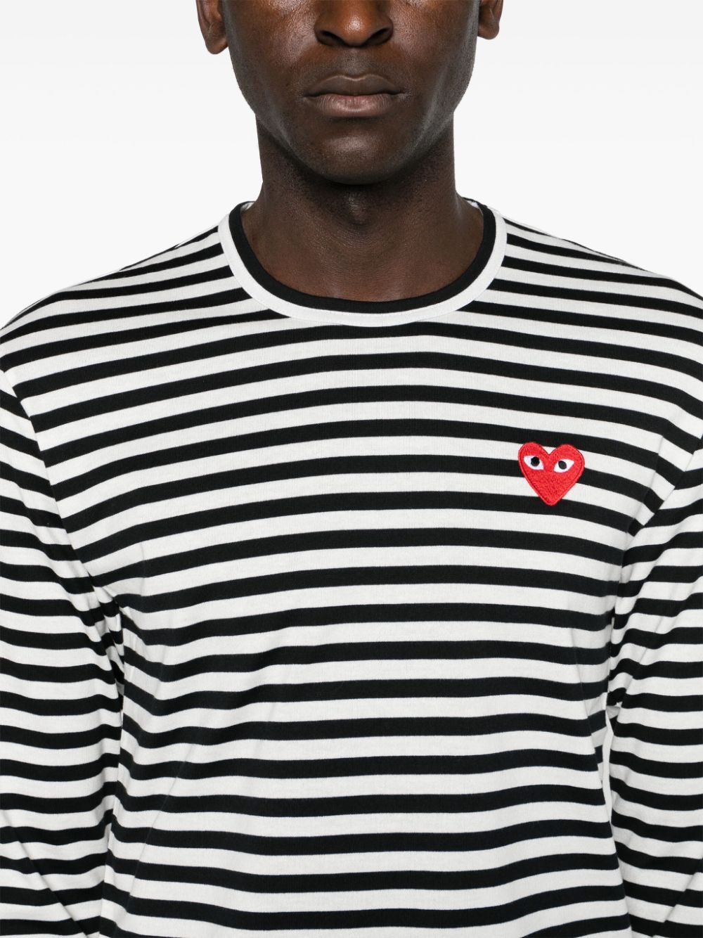 Comme Des Garcons Comme Des Garcons Comme Des Garçons Striped cotton t-shirt