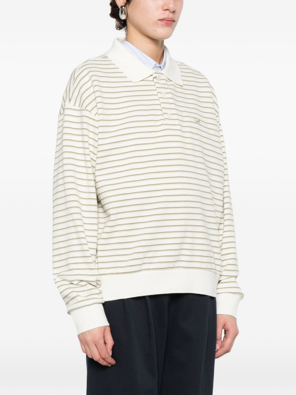 Dunst Dunst Striped cotton polo shirt