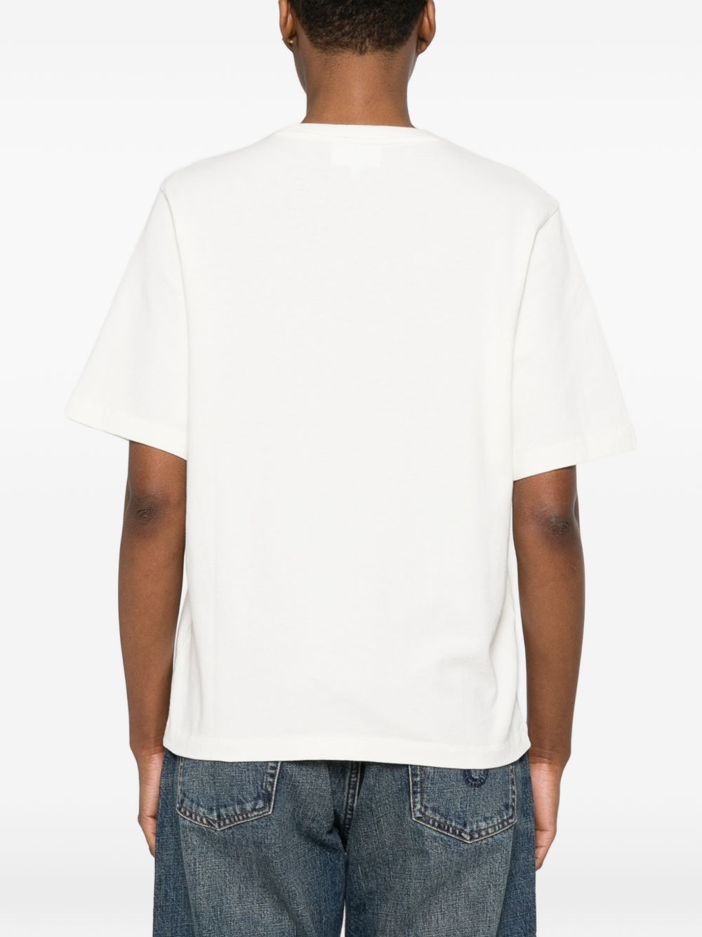 Maison Kitsuné Maison Kitsuné Dressed Fox embroidered cotton t-shirt