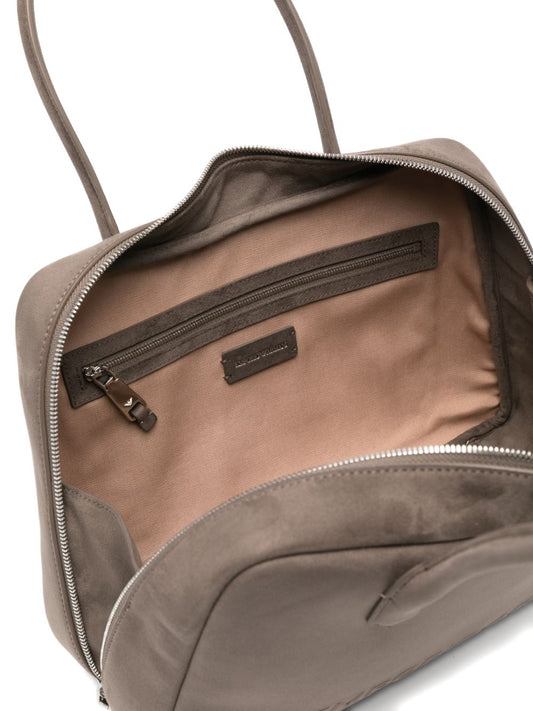 Emporio Armani Eagle Club Capsule Collection Suede-Effect Shoulder Bag
