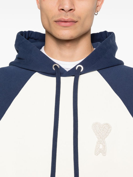Ami Paris Ami De Coeur سويت شيرت قطني بغطاء رأس