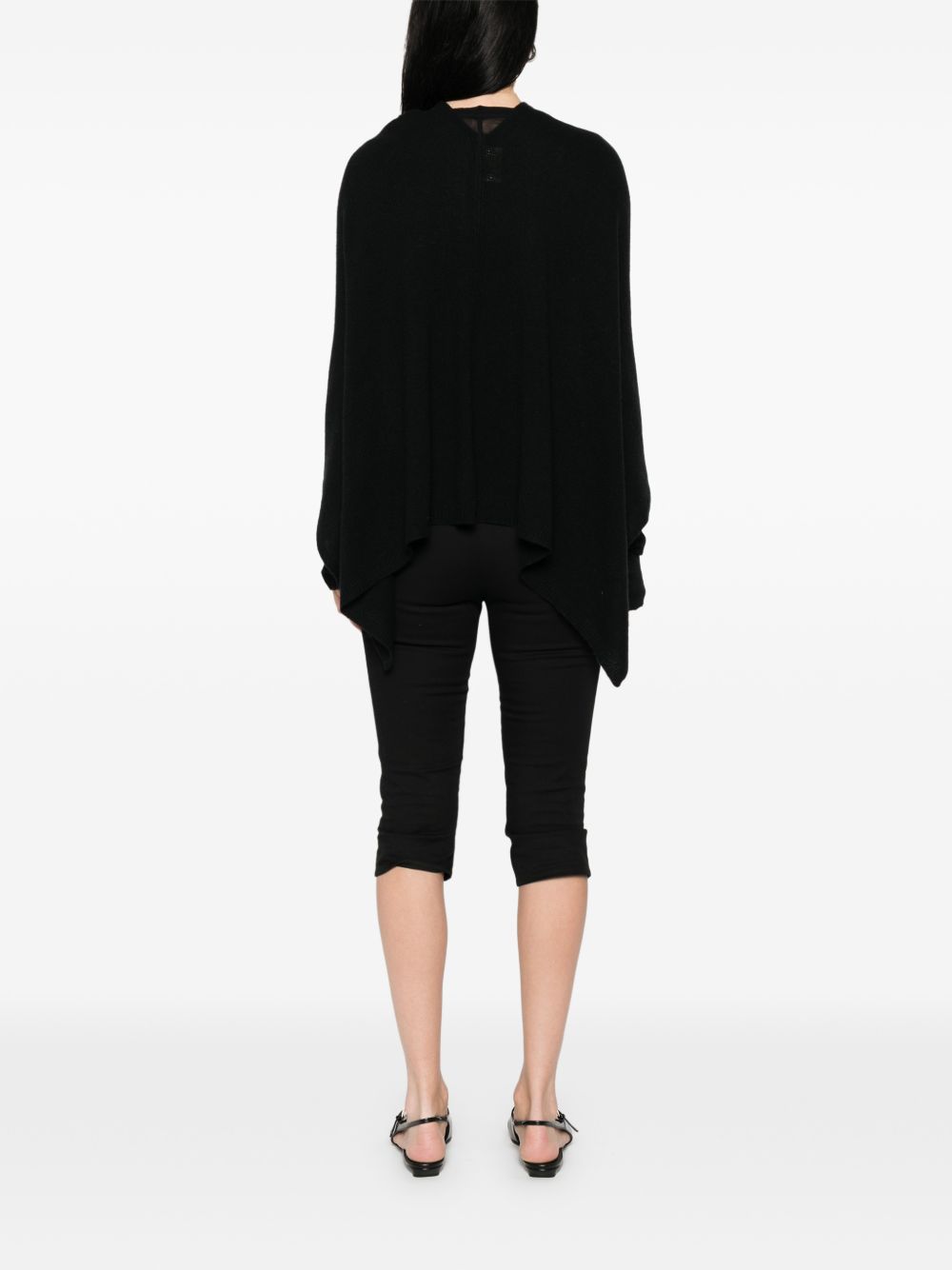 Beyou Beyou V-neck cashmere Cashmere poncho
