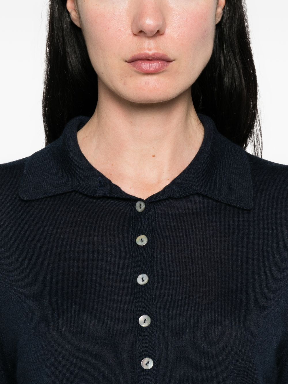 Beyou Beyou Cashmere and silk polo sweater