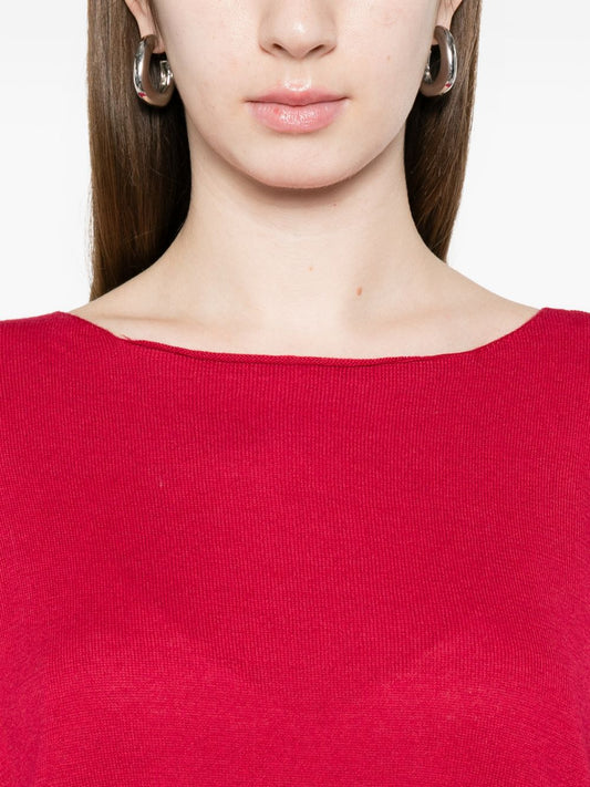 Beyou Cotton boat-neck sweater