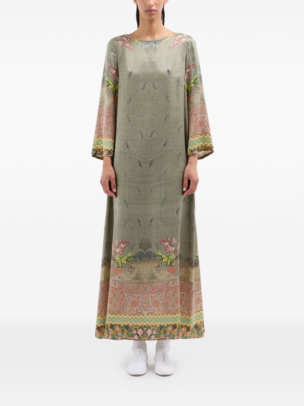 Pierre Louis Mascia Pierre Louis Mascia A-line silhouette Printed silk dress