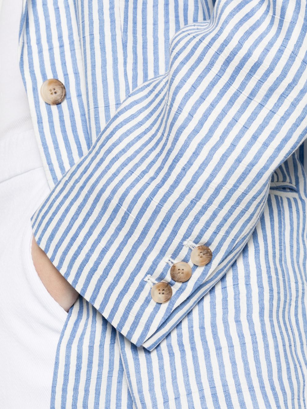 White Sand White Sand Linen blend single-breasted jacket