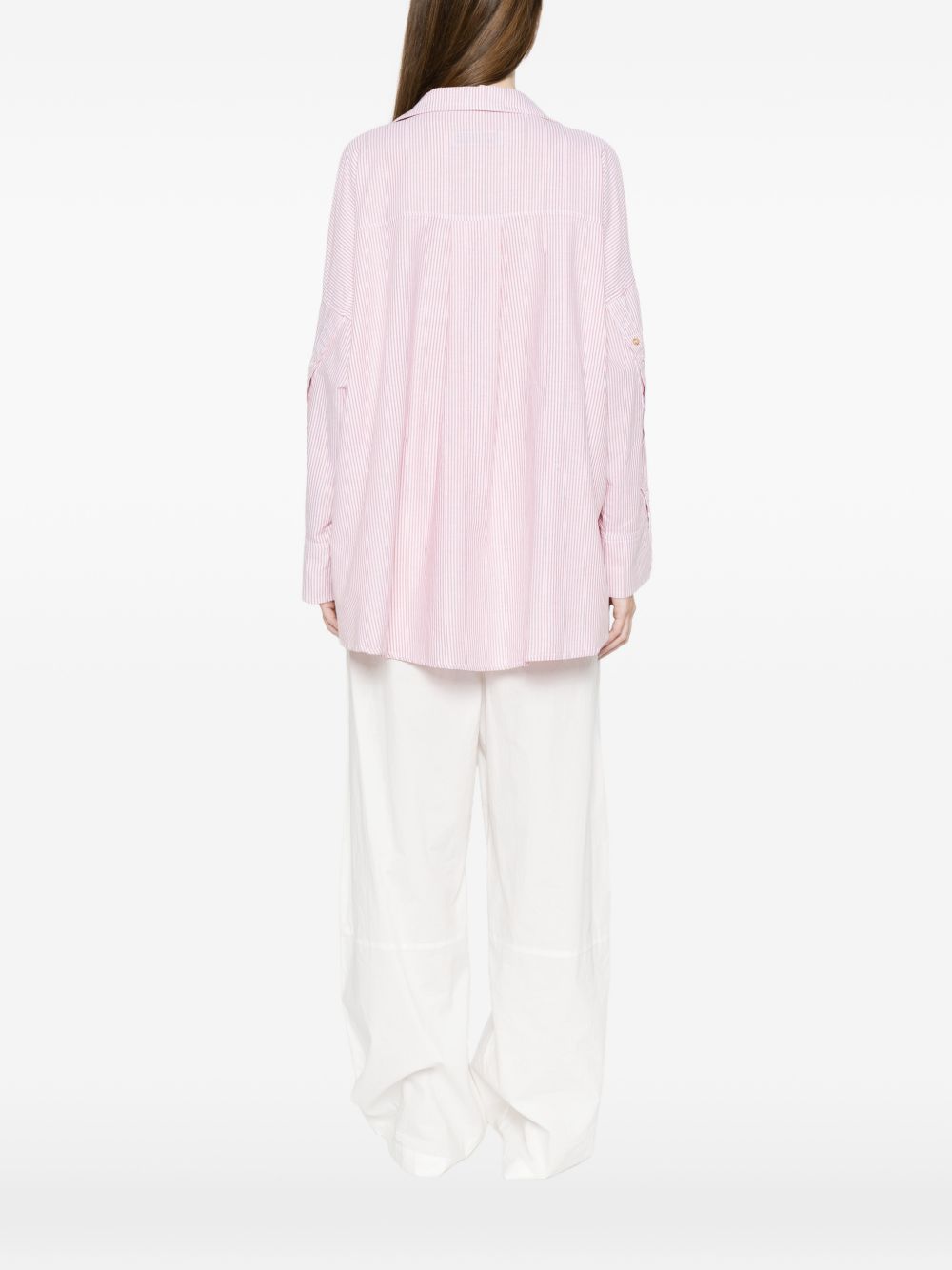 White Sand White Sand Striped cotton shirt