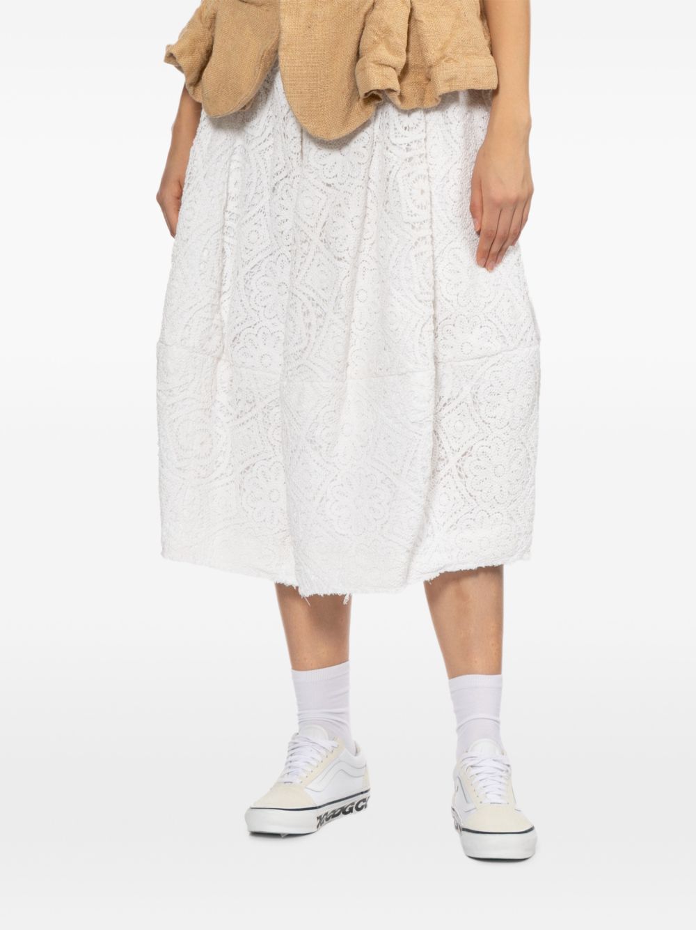 Comme Des Garcons Comme Des Garcons Comme Des Garçons Cotton midi skirt