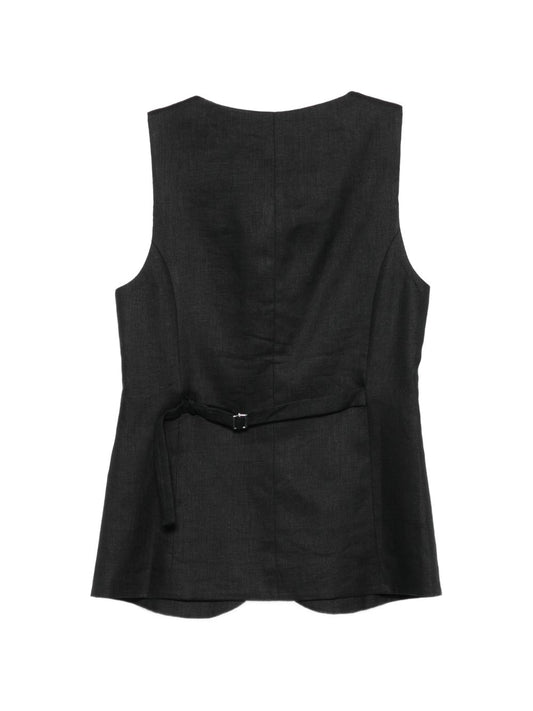 Semicouture Glenna linen vest
