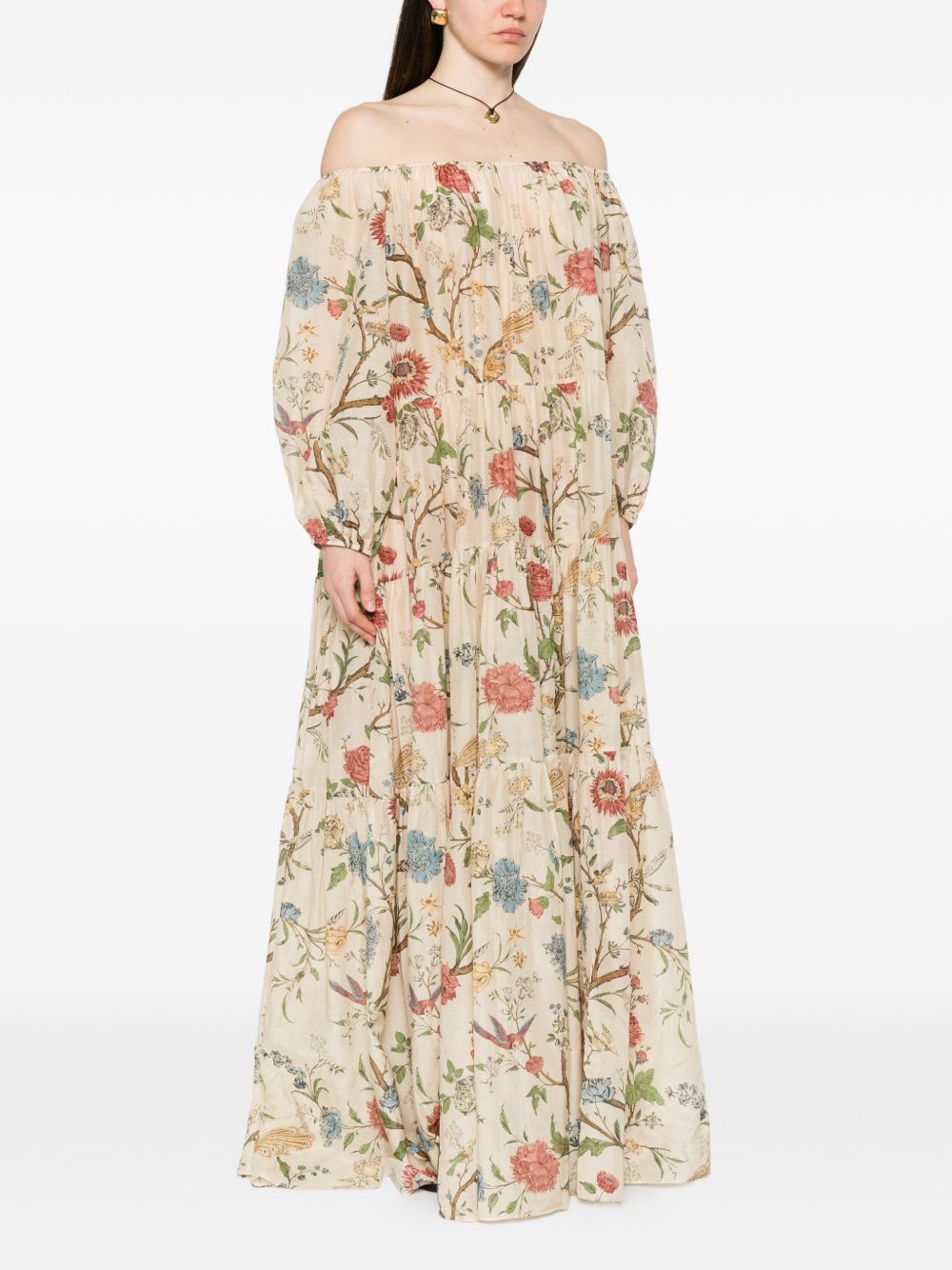 INTO THE EAST Into The East Printed Cotton Dress