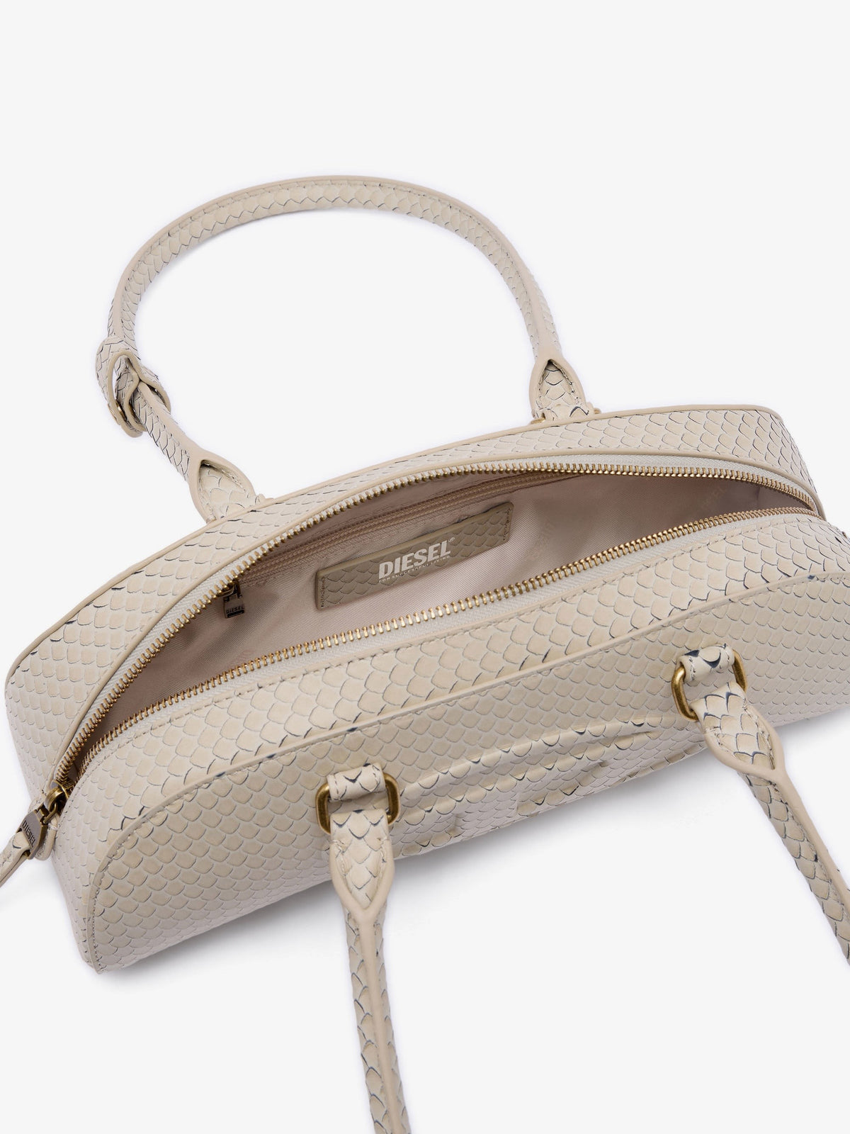 1DR python-effect leather shoulder bag