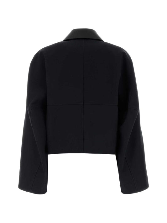 Givenchy Leather-Collar Cotton Jacket