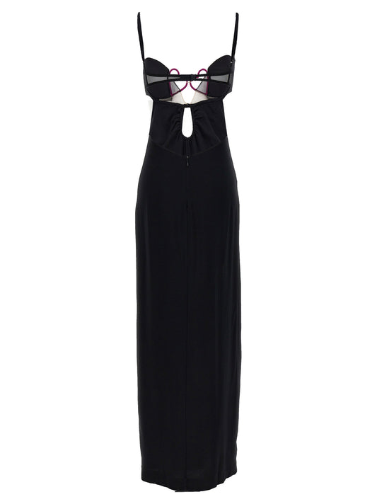 Nensi Dojaka Heart Bra Long Dress