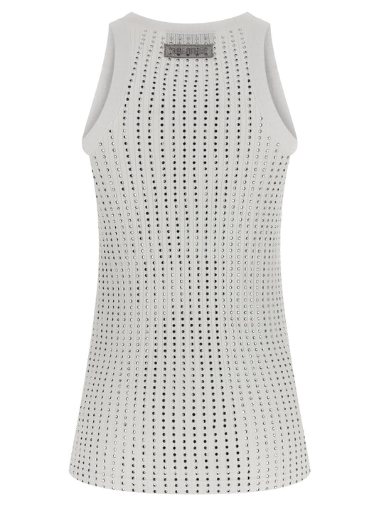 The Attico Rhinestone Tank Top
